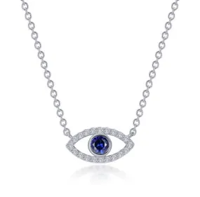 0.62ctT Evil Eye Necklace in Sterling Silver