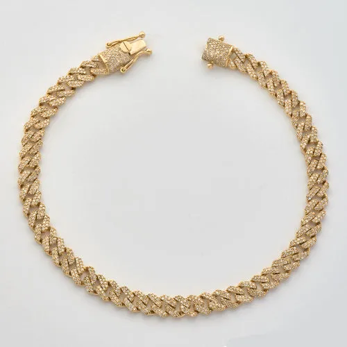 10KY 2.35CTW DIAMOND SQUARE LINK MIAMI CUBAN
