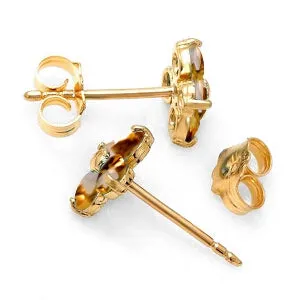 1.15 Carat 14K Solid Yellow Gold Trysts Of Summer Citrine Earrings