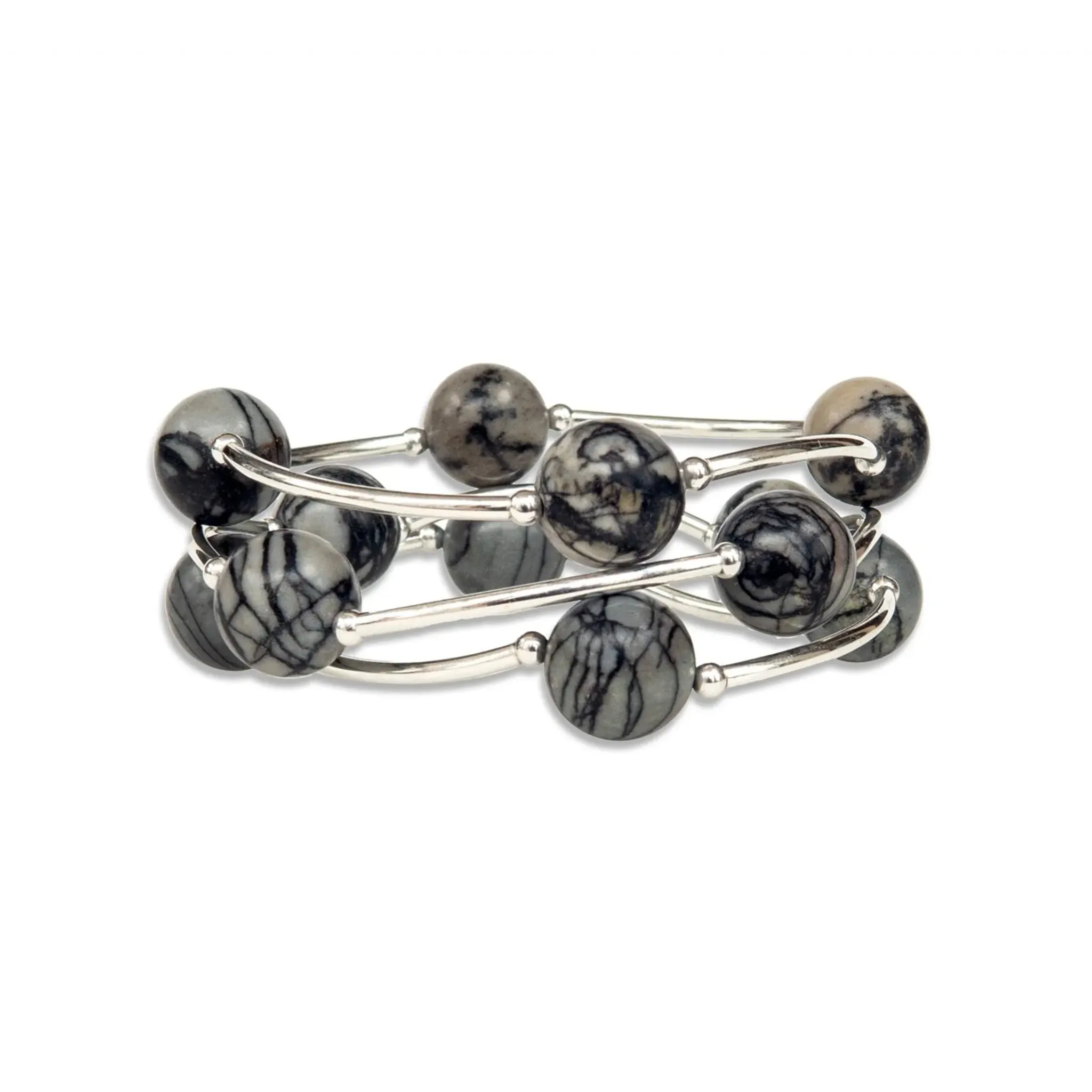 12mm Zebra Jasper Blessing Bracelet