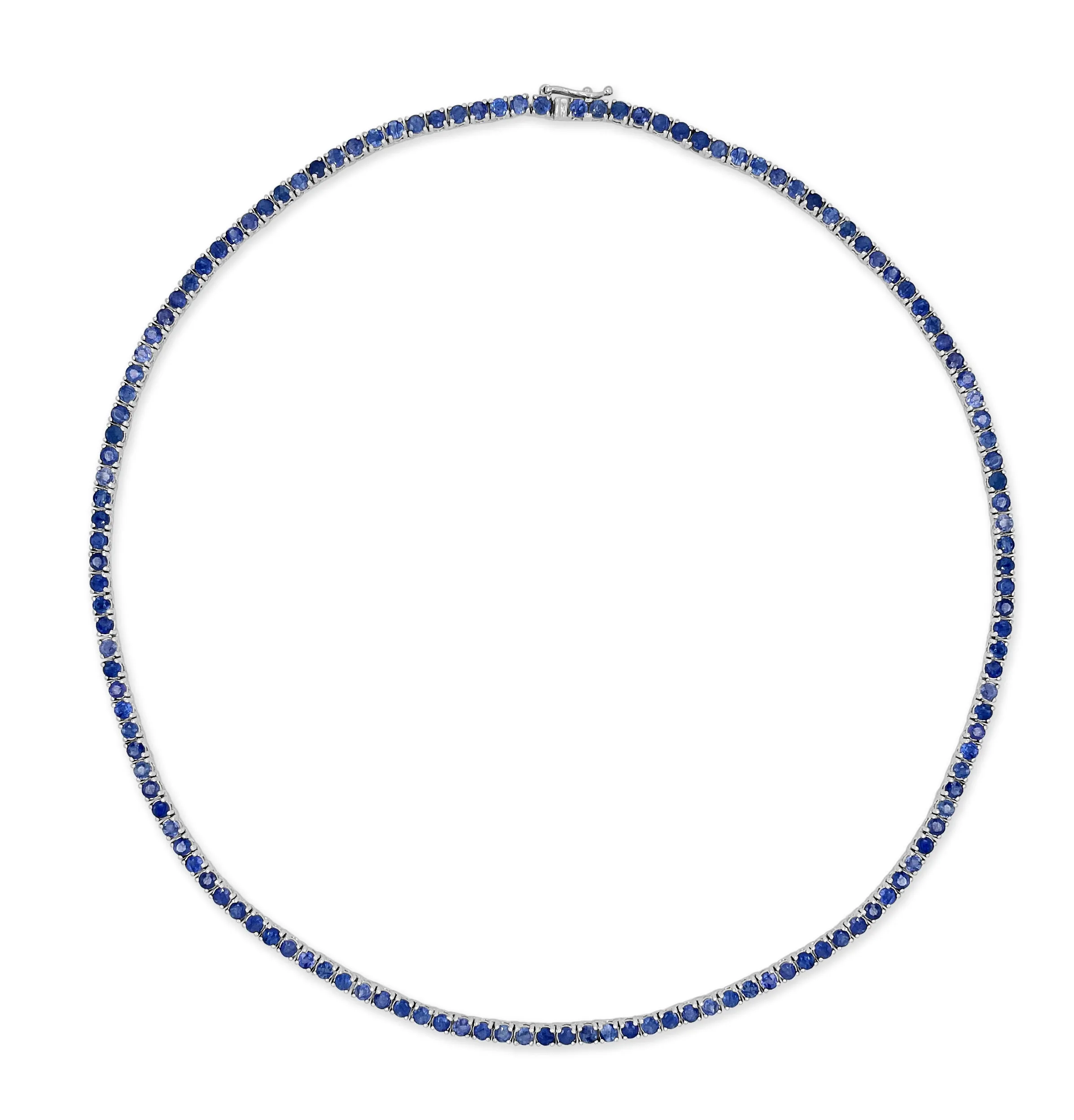 14k Gold & Gemstone Tennis Necklace - 10.45ct