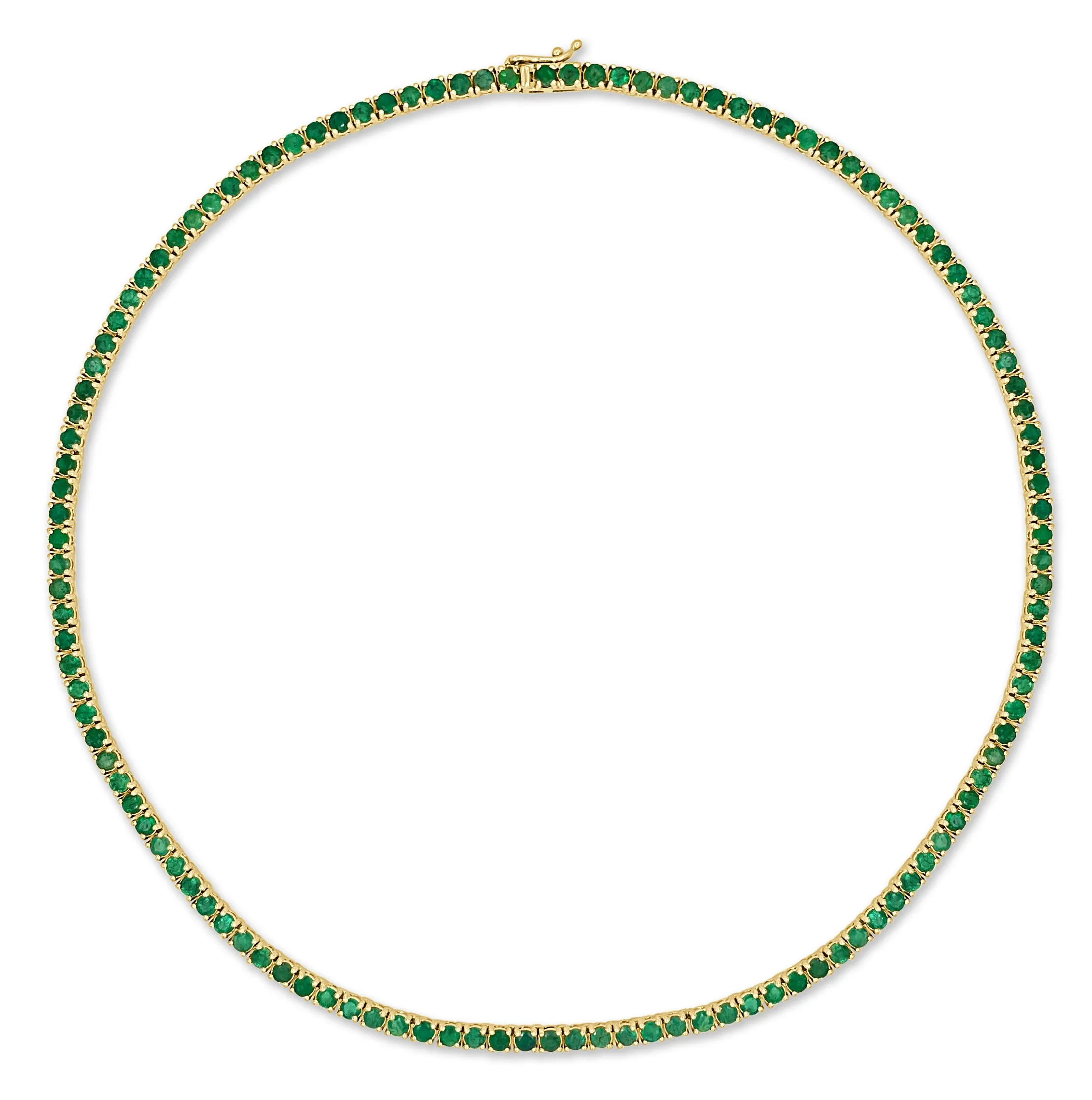 14k Gold & Gemstone Tennis Necklace - 10.45ct