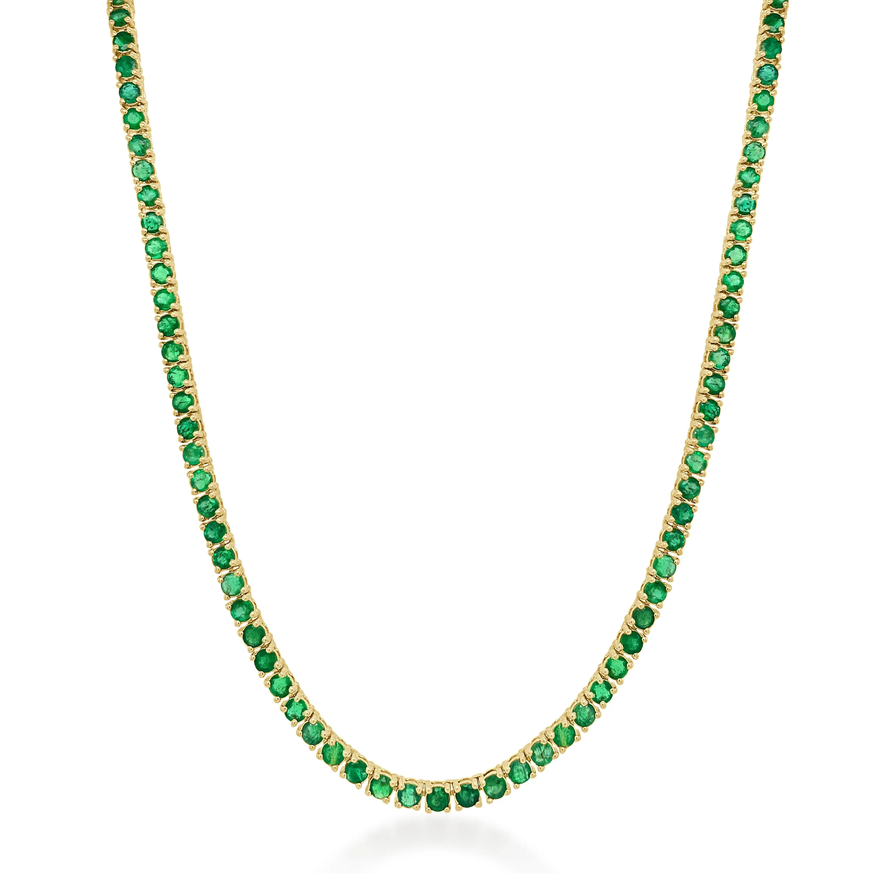 14k Gold & Gemstone Tennis Necklace - 10.45ct
