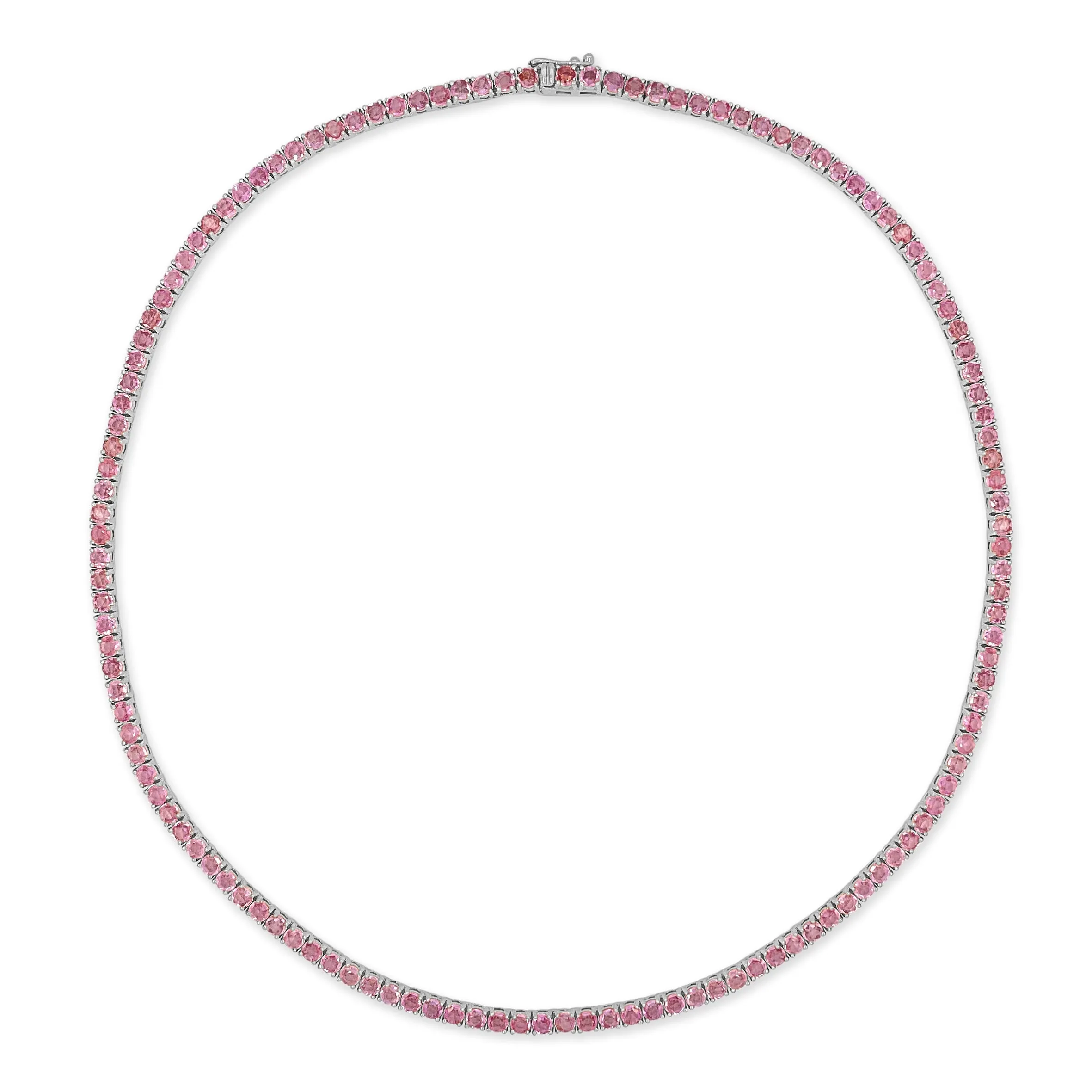 14k Gold & Gemstone Tennis Necklace - 10.45ct
