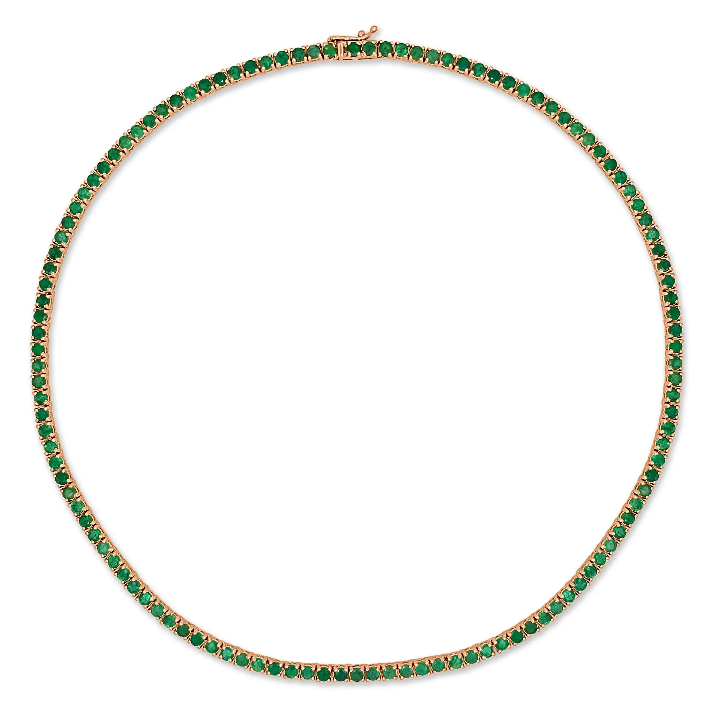 14k Gold & Gemstone Tennis Necklace - 10.45ct