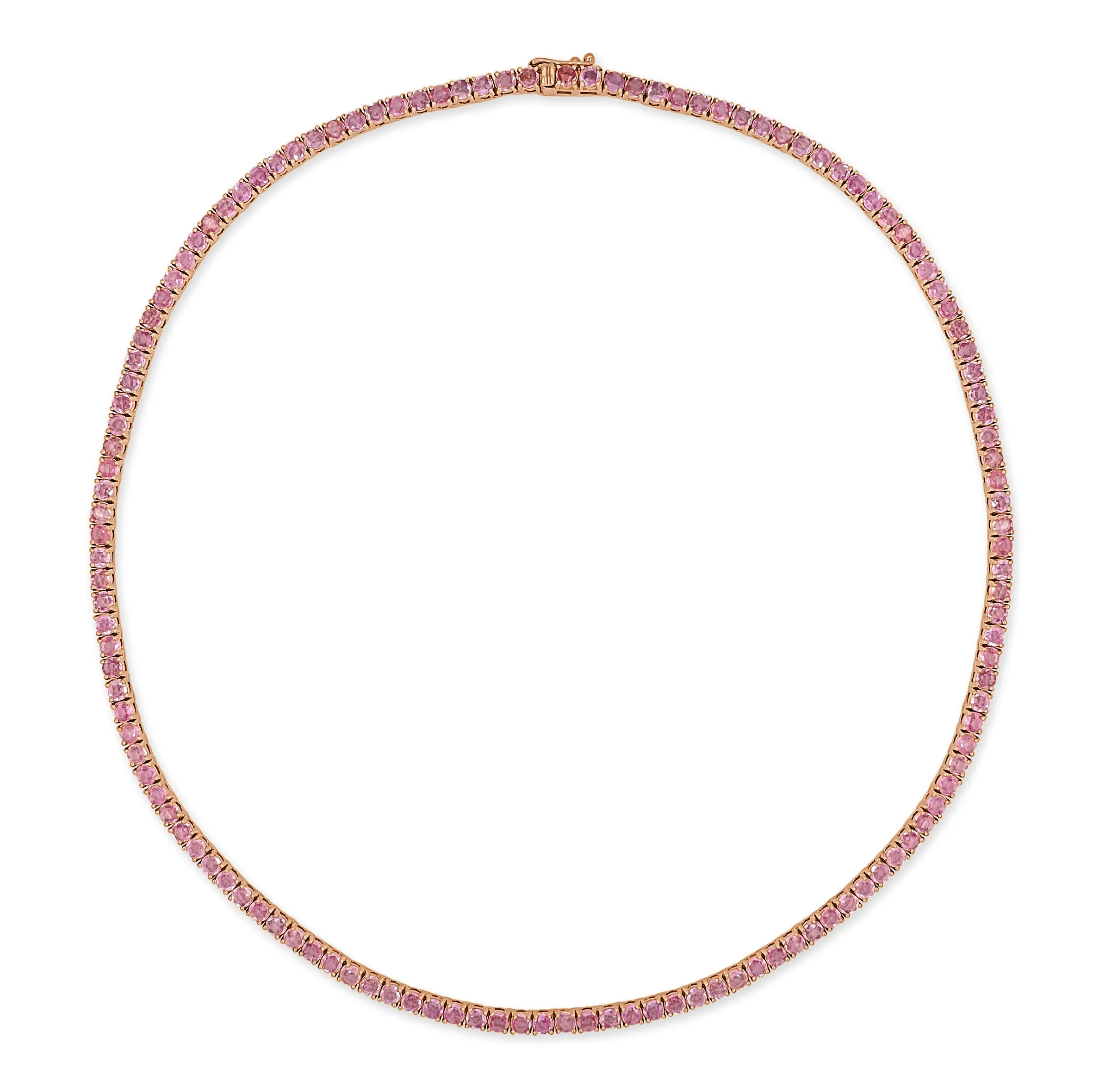 14k Gold & Gemstone Tennis Necklace - 10.45ct