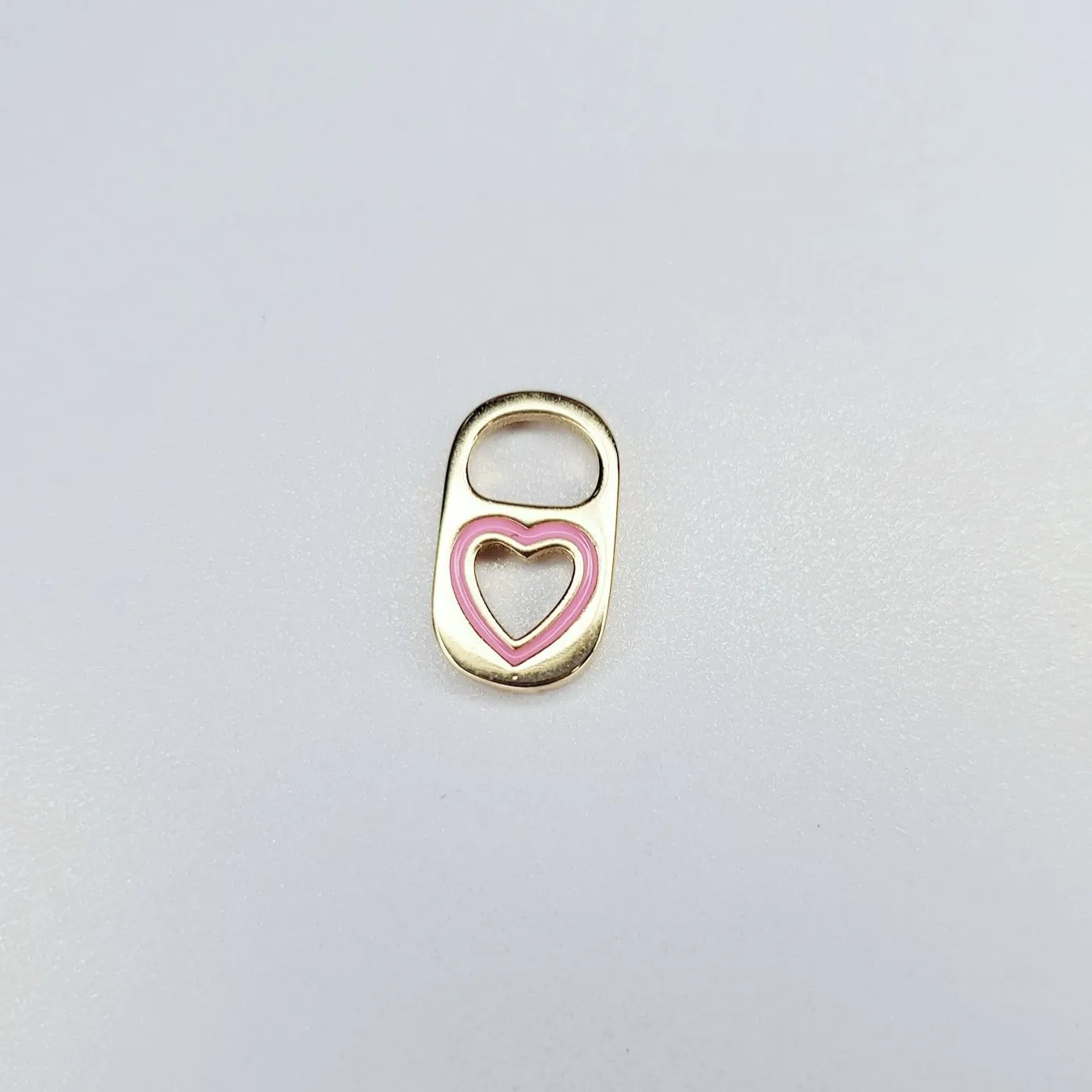 14K Gold Filled Heart Cut-Out Soda Tab Charm
