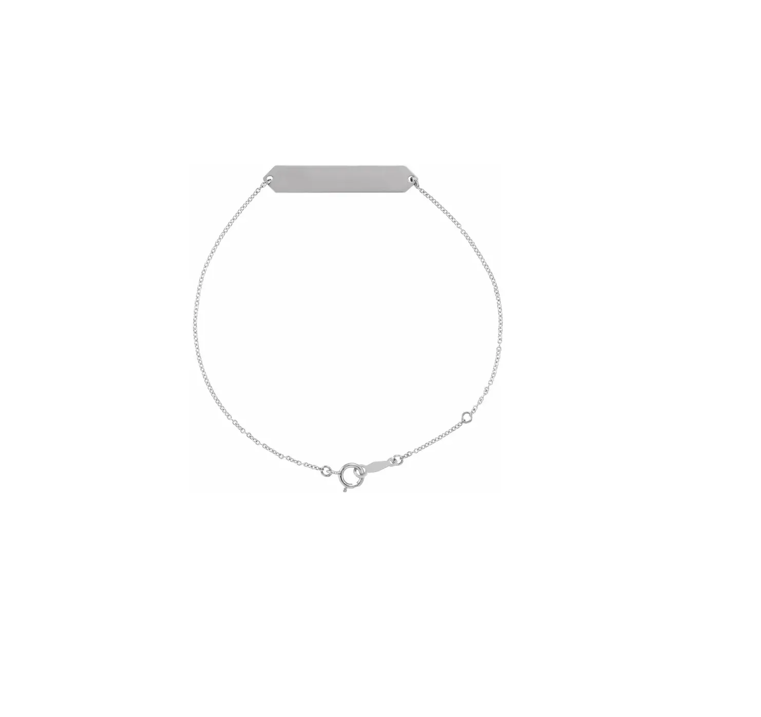 14K Gold Geometric Engravable 7-8" Bracelet