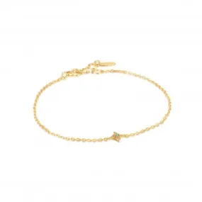 14k Gold Opal White Sapphire Star Bracelet BAU001-01YG