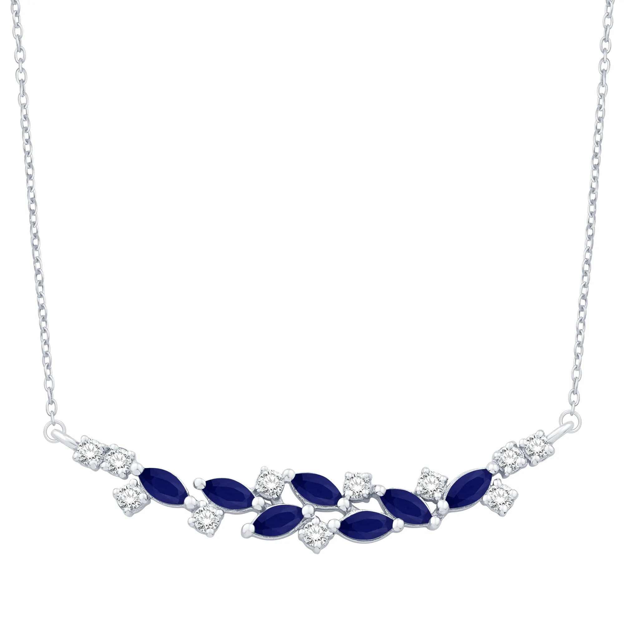 14KW 11DD0.25CT,7SAMQ0.75CT,DIAMOND/MARQUIE SAPPHI (153N5915SA)