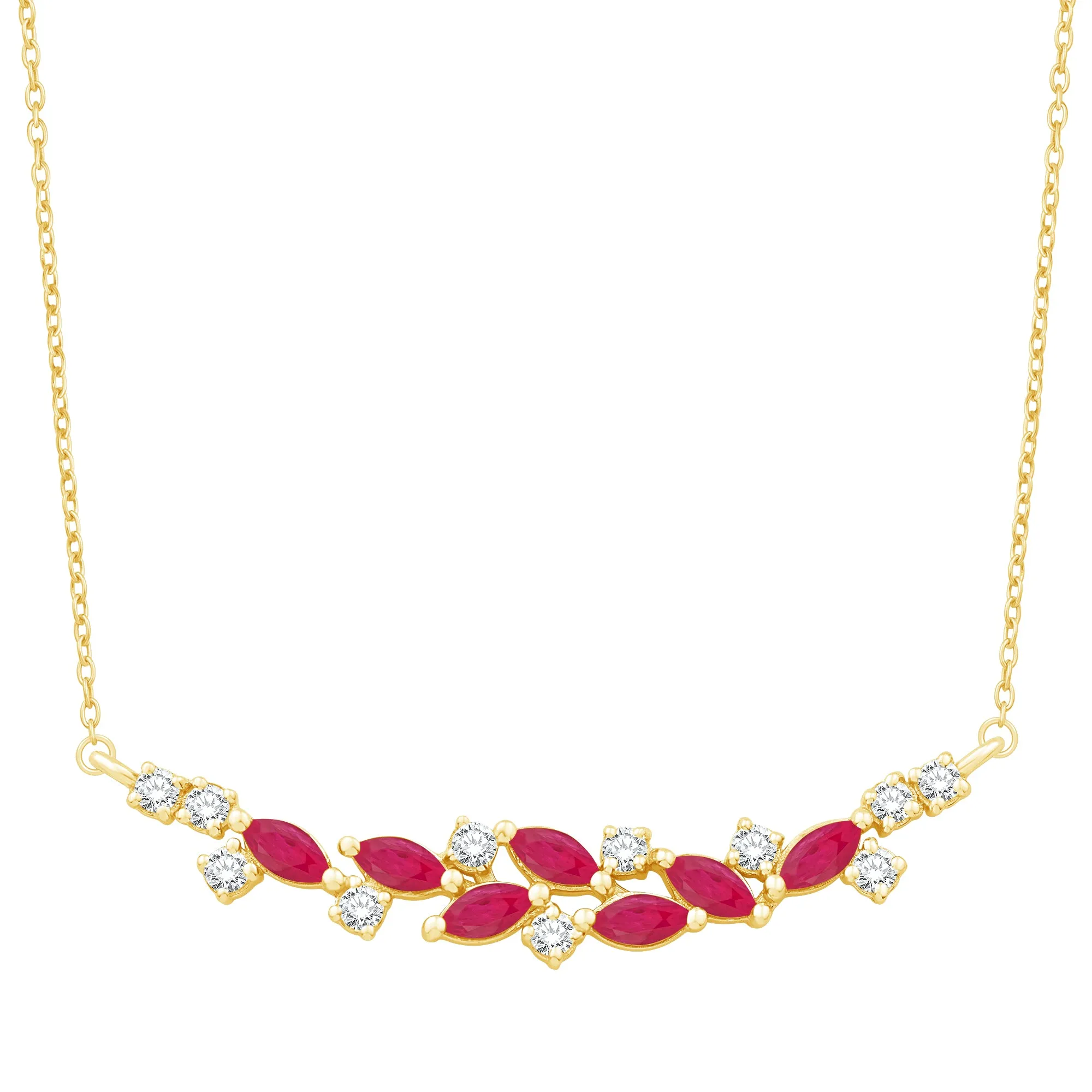 14KY 11DD0.25CT,7RUMQ0.75CT,DIAMOND/MARQUIE RUBY  (153N5915YR)