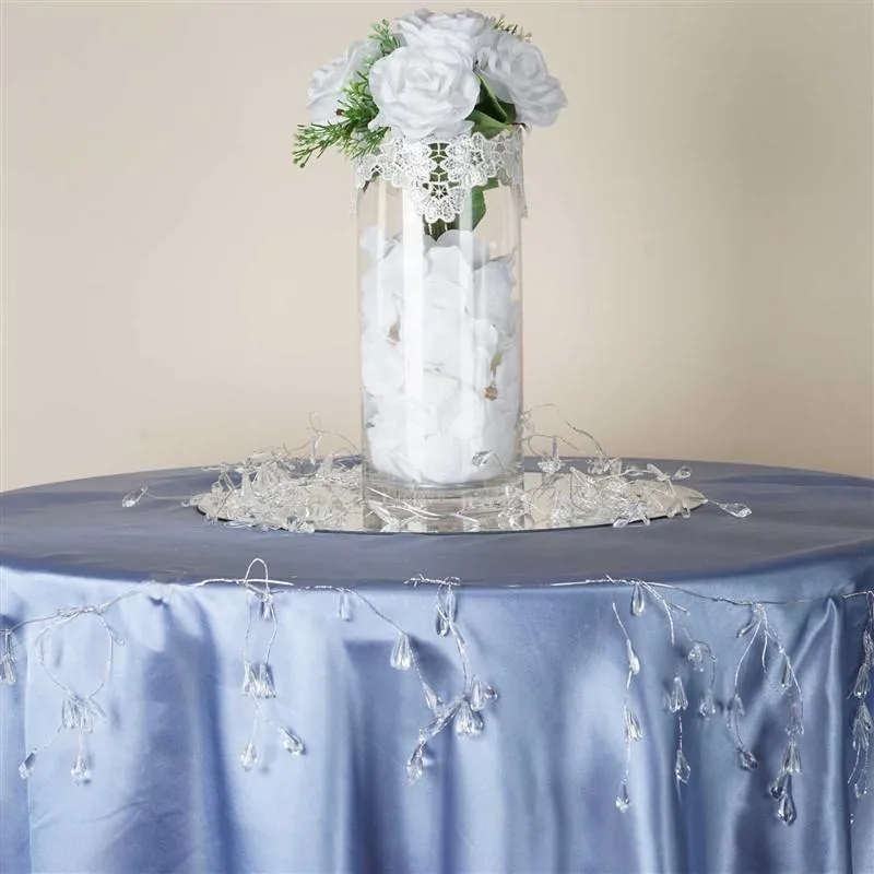 180 PCS Acrylic Tear Drop Diamond Crystal Garland Wedding Party Decoration - 4 PCS - 72" LONG