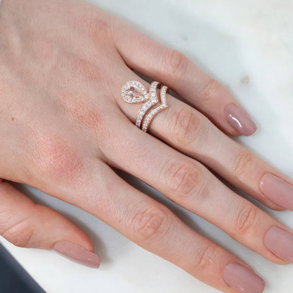 18ct Rose Gold Diamond Tiara Band