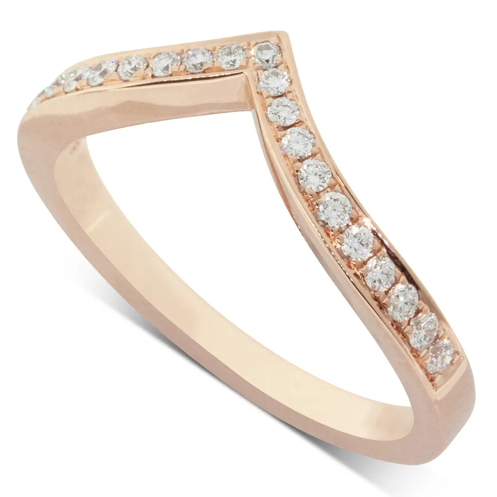 18ct Rose Gold Diamond Tiara Band