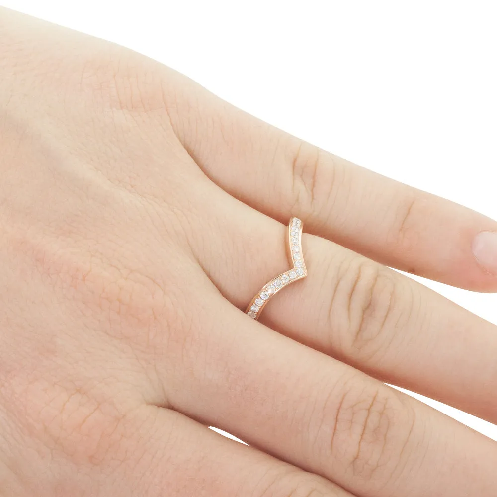 18ct Rose Gold Diamond Tiara Band