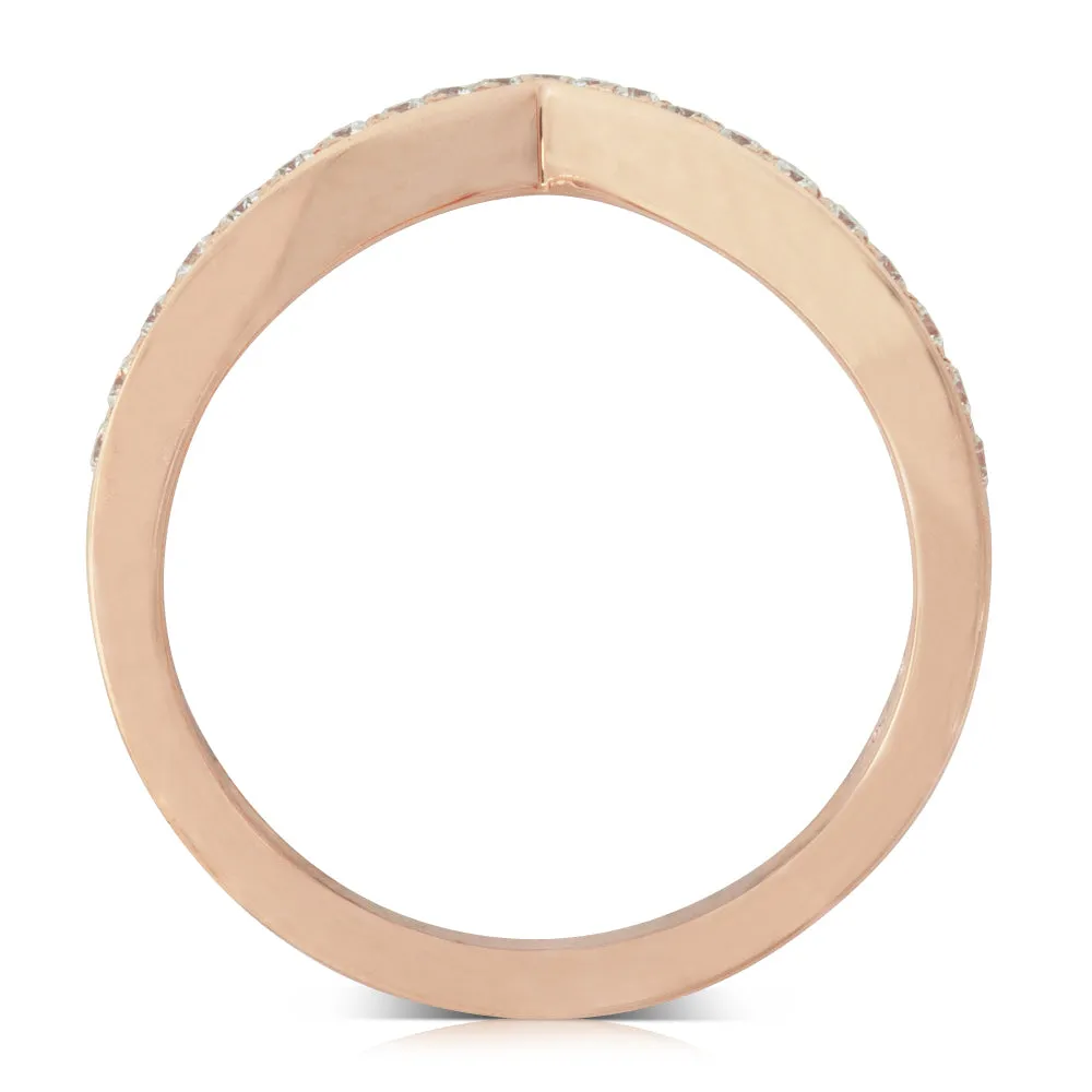 18ct Rose Gold Diamond Tiara Band