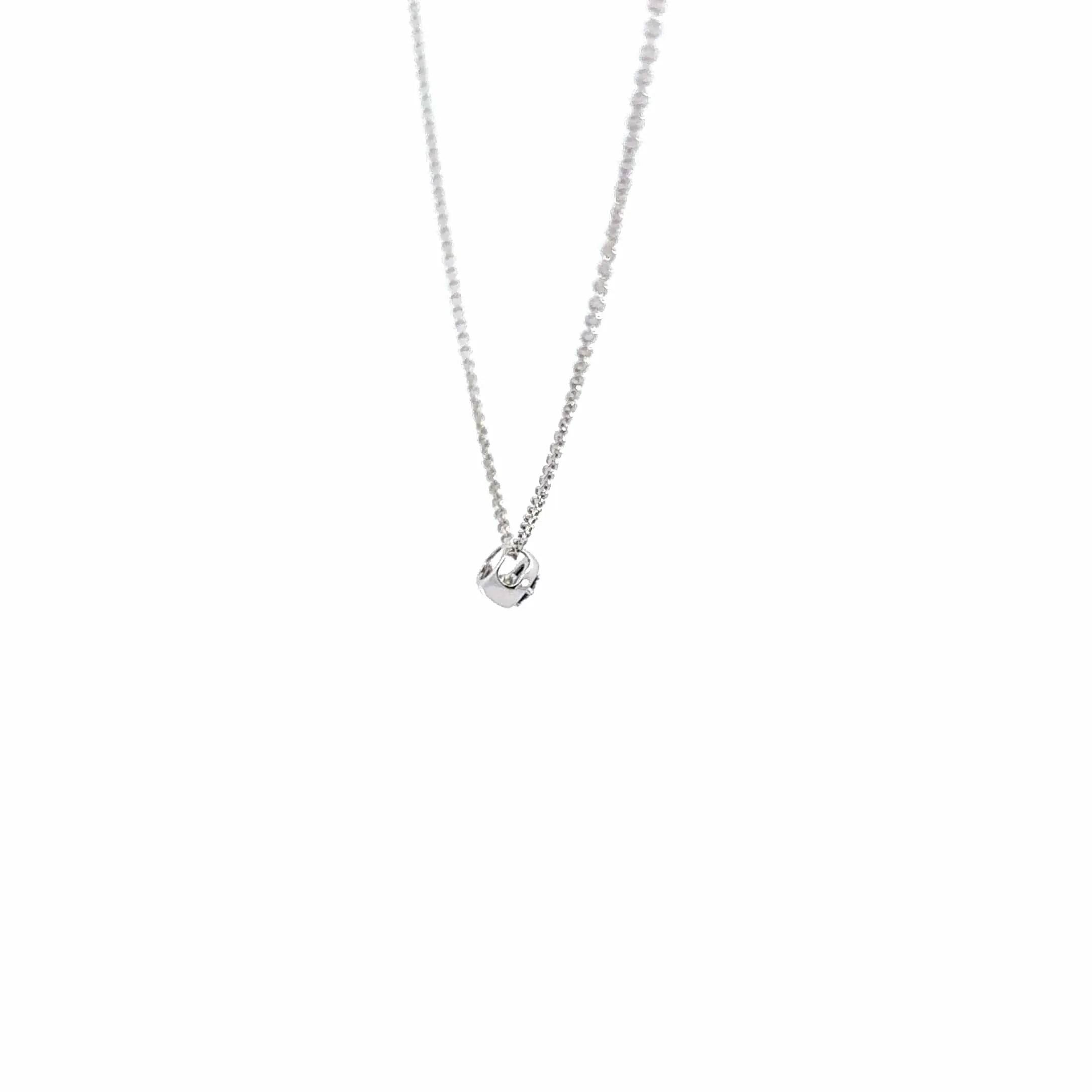 18K White Gold Sapphire Pendant Necklace