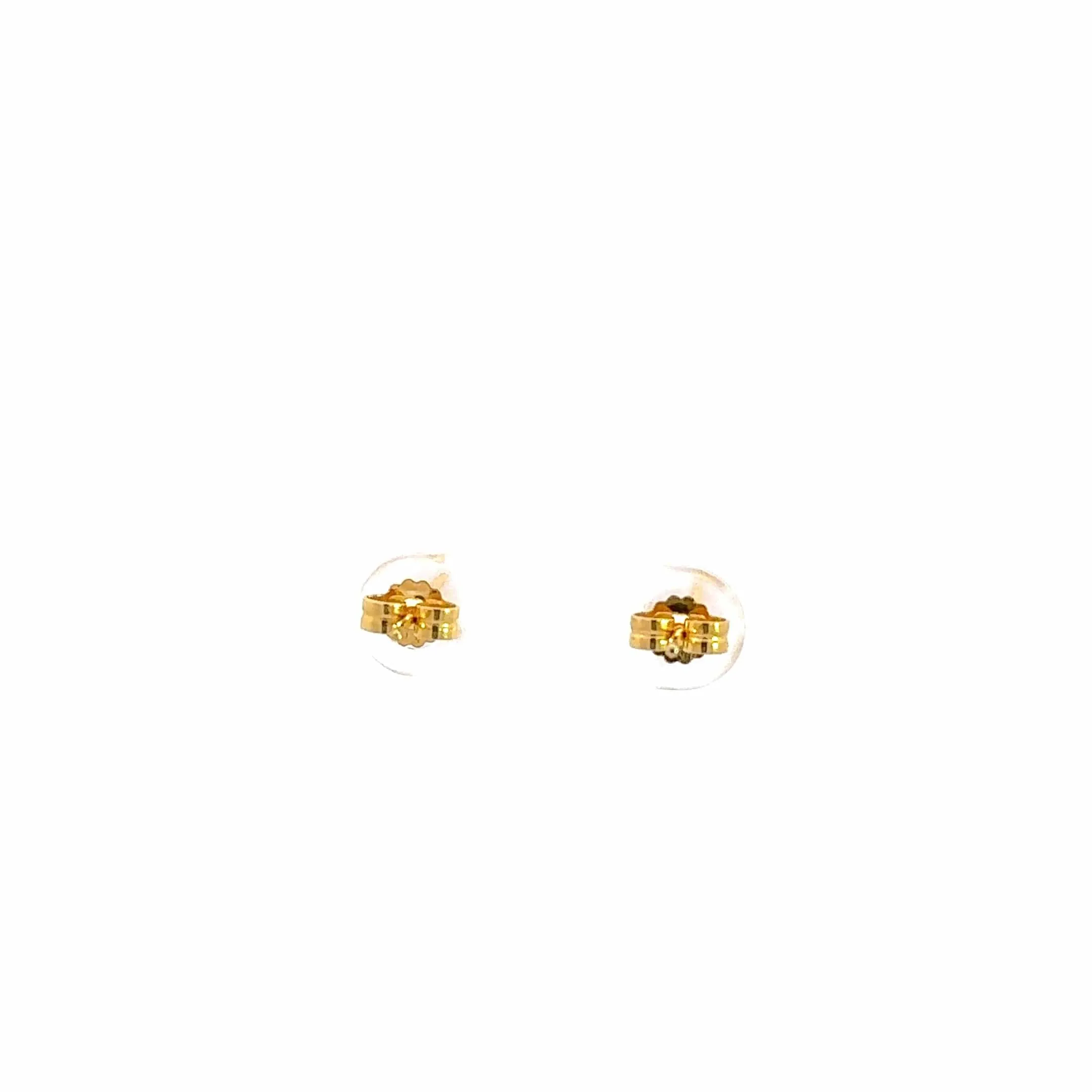 18K Yellow Gold Zircon Earrings