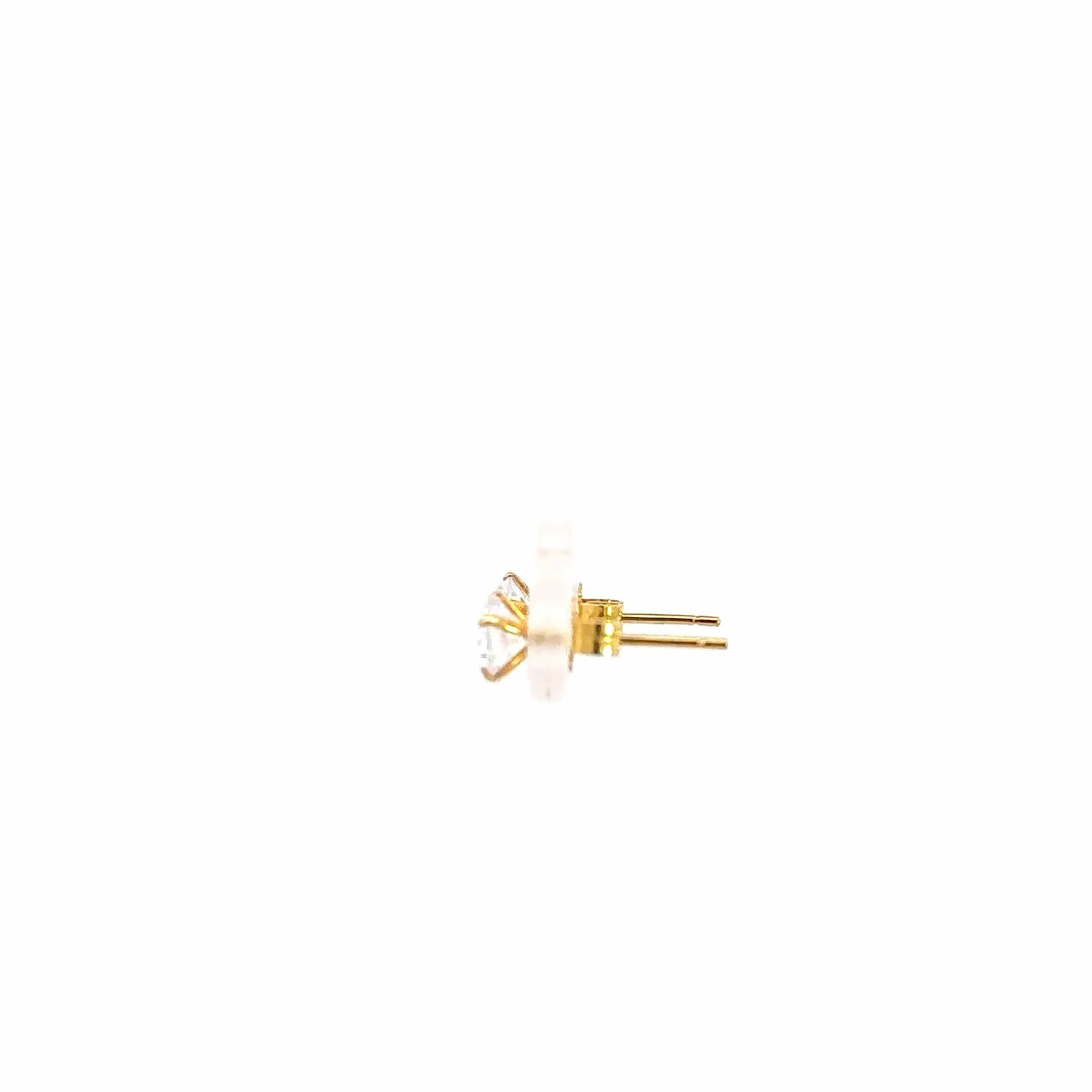 18K Yellow Gold Zircon Earrings