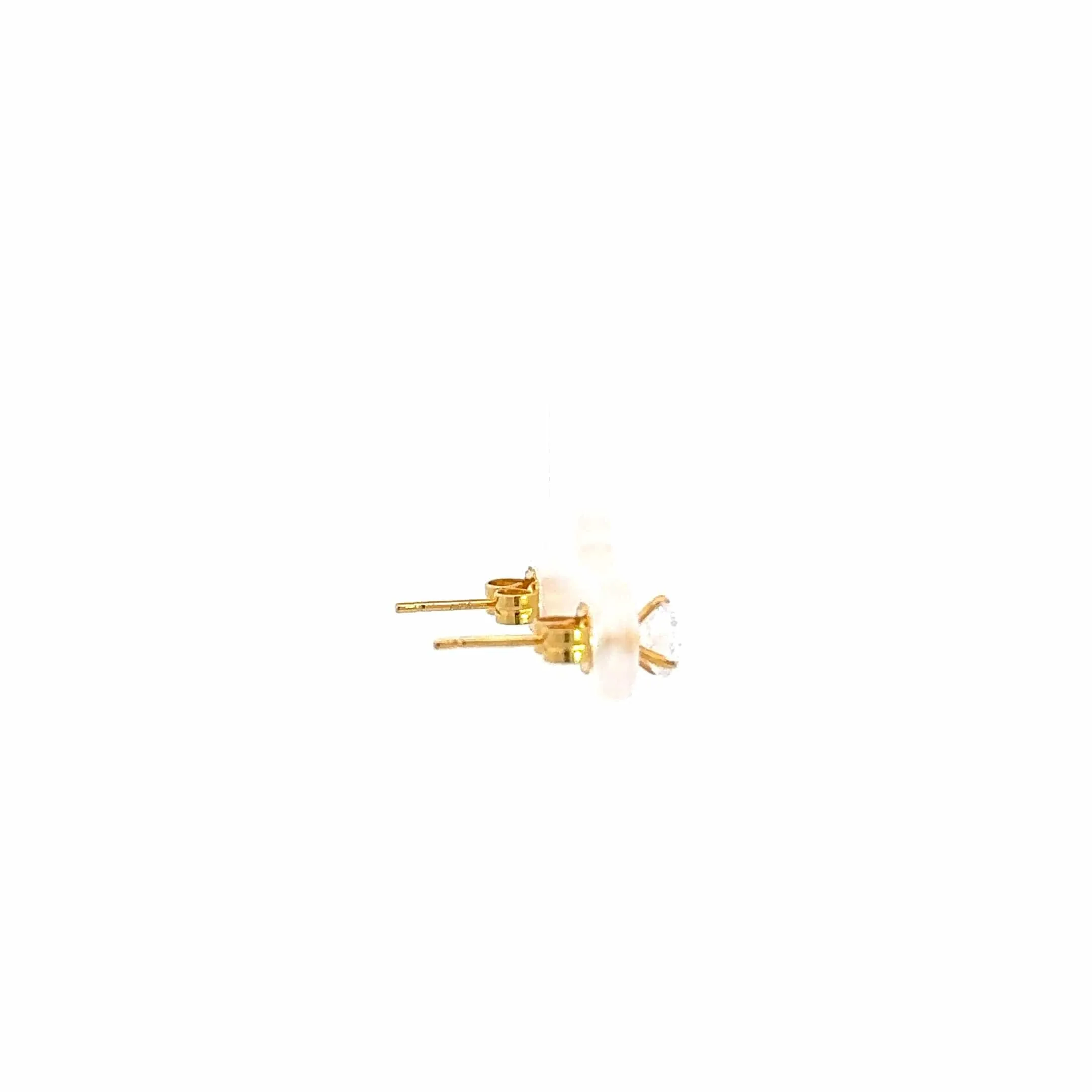 18K Yellow Gold Zircon Earrings
