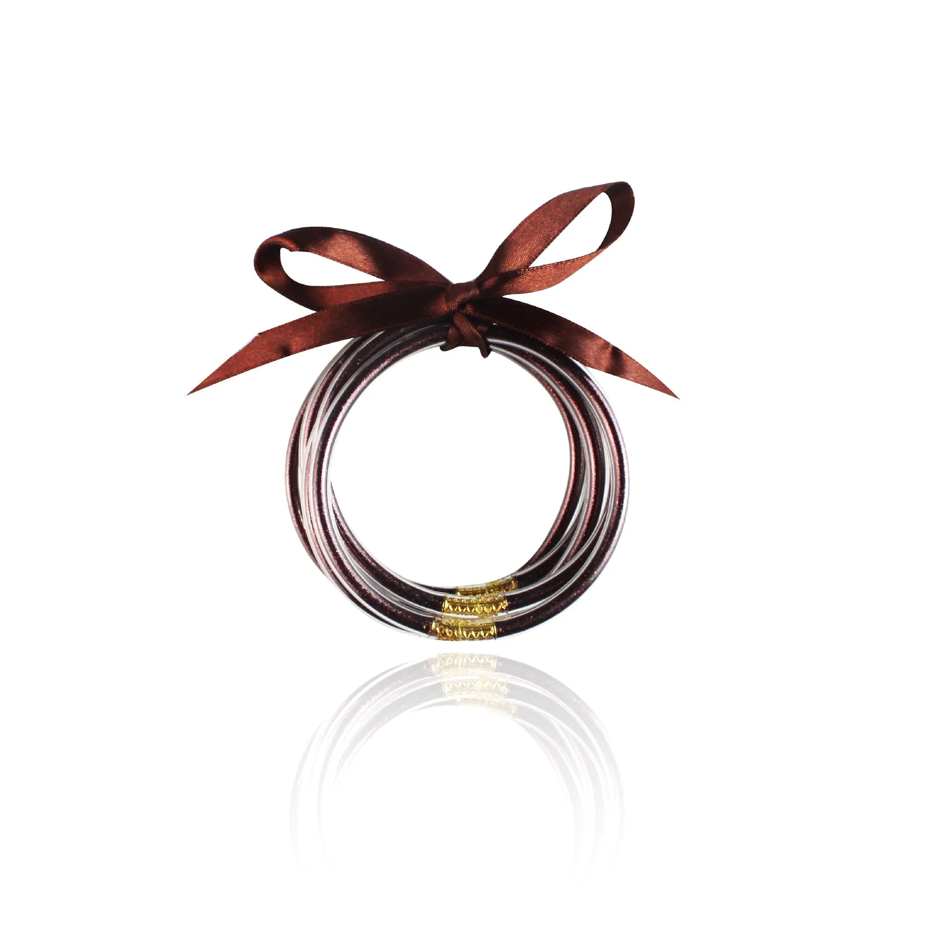 2x Halloween Xmas Christmas Gifts Decoration Five-Layer Gold Powder Bracelet Mixed Color Ribbon Tied Bracelet