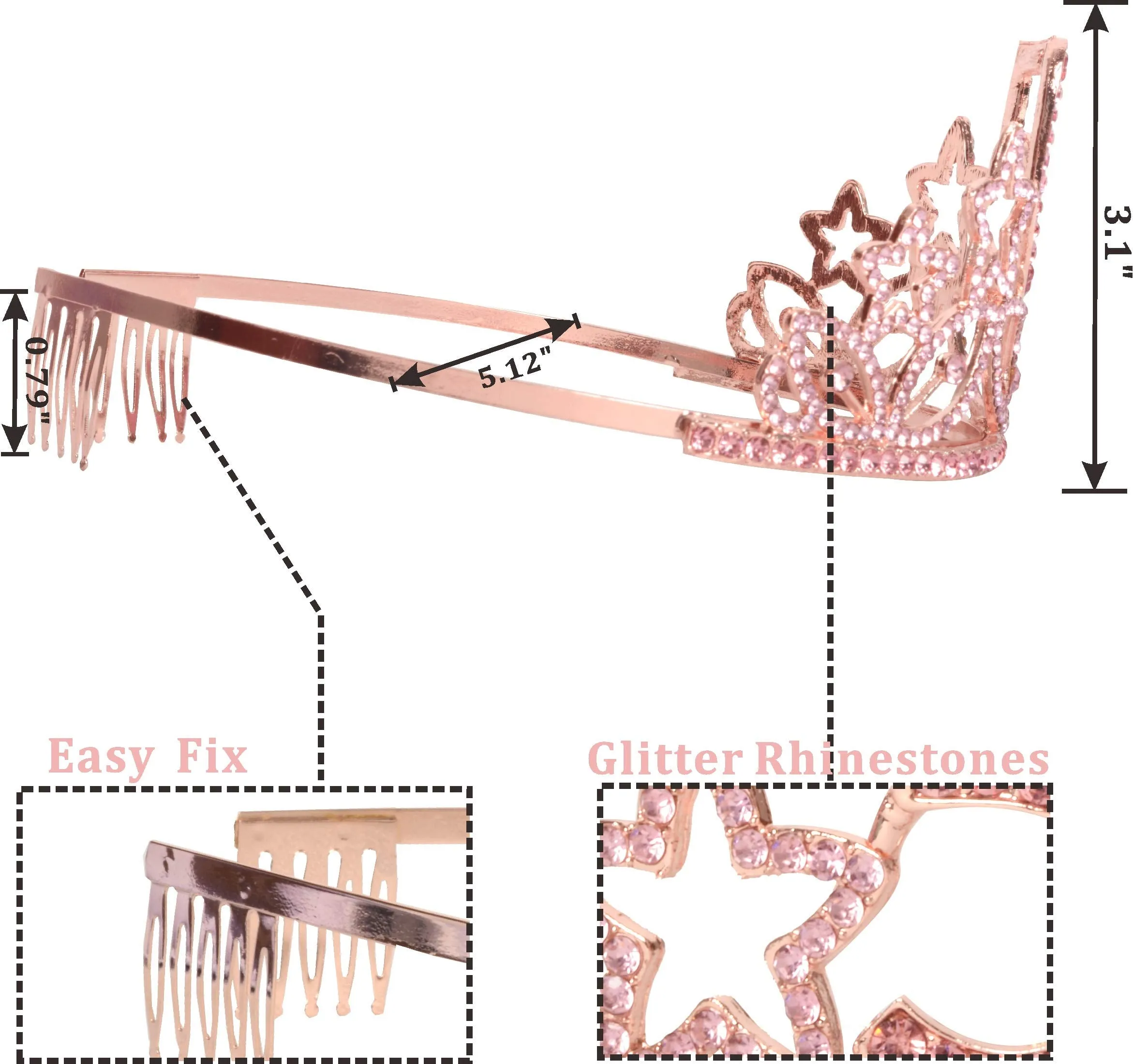 55th Birthday Gifts for Woman, 55th Birthday Tiara and Sash Pink, Happy 55th Birthday