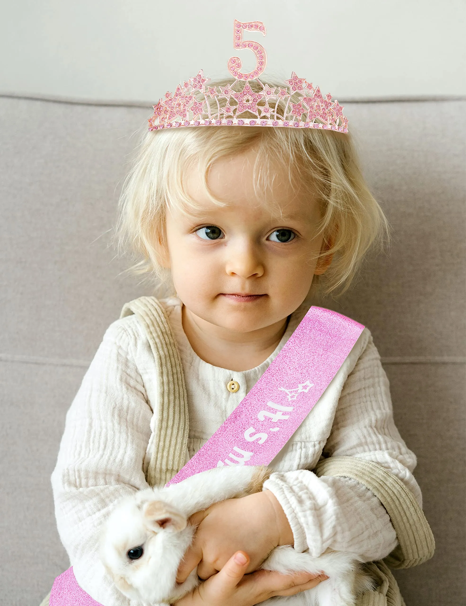 5th Birthday Gifts for Girls, 5th Birthday Tiara and Sash, 5th Birthday Decorations