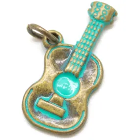 Acoustic Guitar Charm Bracelet, Necklace, Earrings, or Charm Only