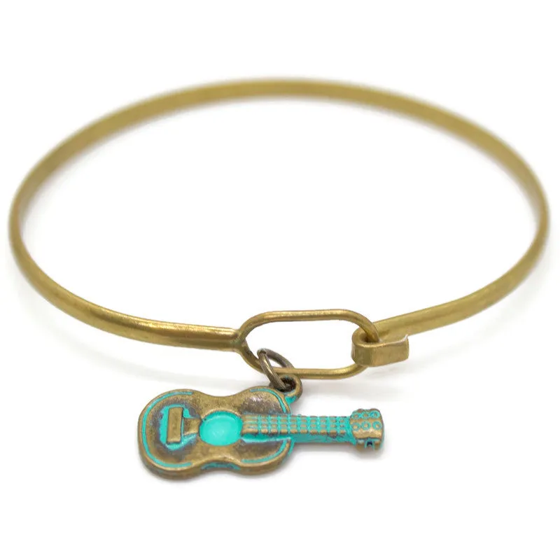 Acoustic Guitar Charm Bracelet, Necklace, Earrings, or Charm Only