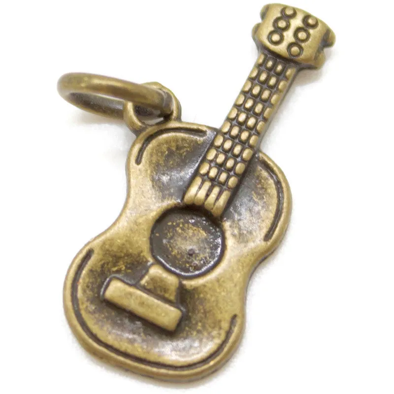 Acoustic Guitar Charm Bracelet, Necklace, Earrings, or Charm Only