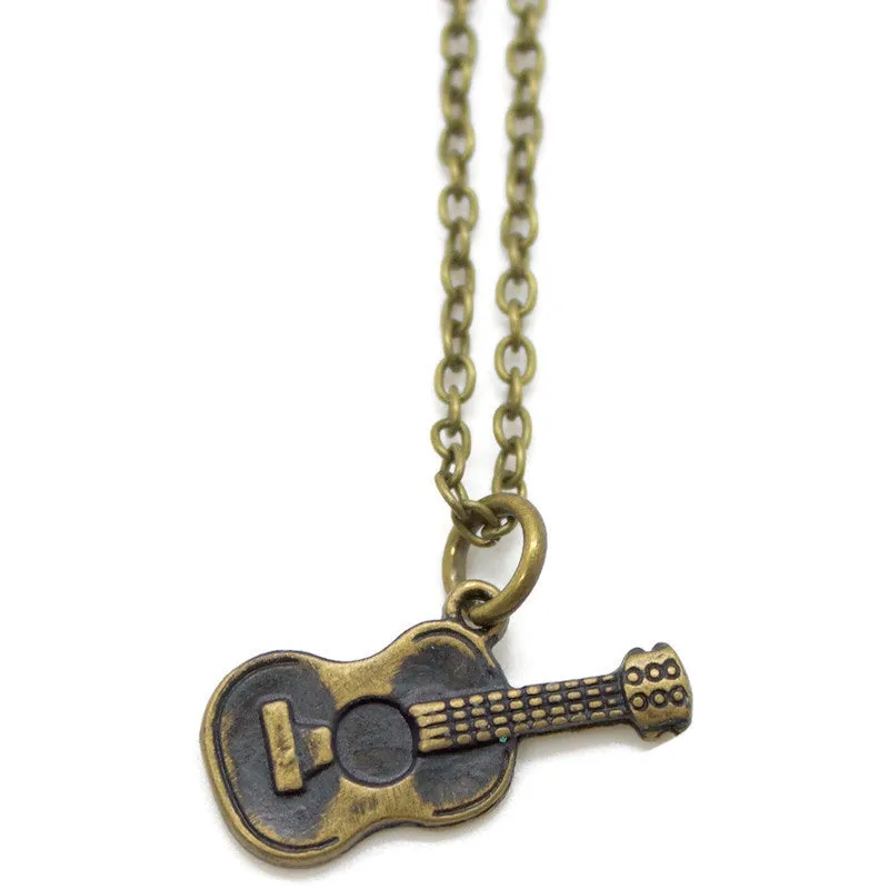 Acoustic Guitar Charm Bracelet, Necklace, Earrings, or Charm Only