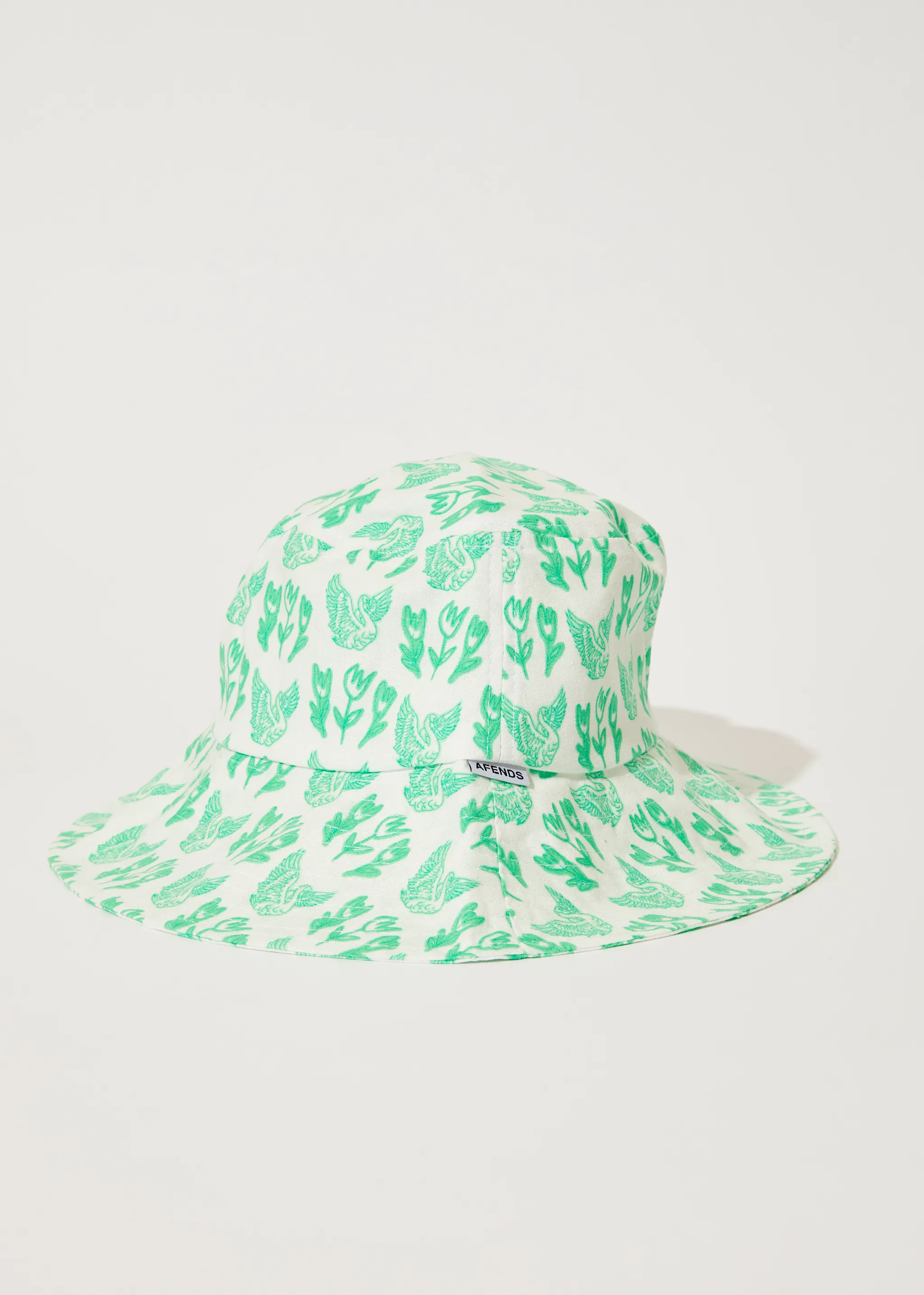 AFENDS Unisex Swan - Bucket Hat - Lime Green