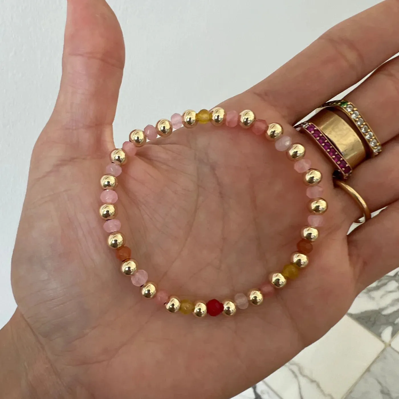 Alexa Leigh - Pink Beaded Bracelet