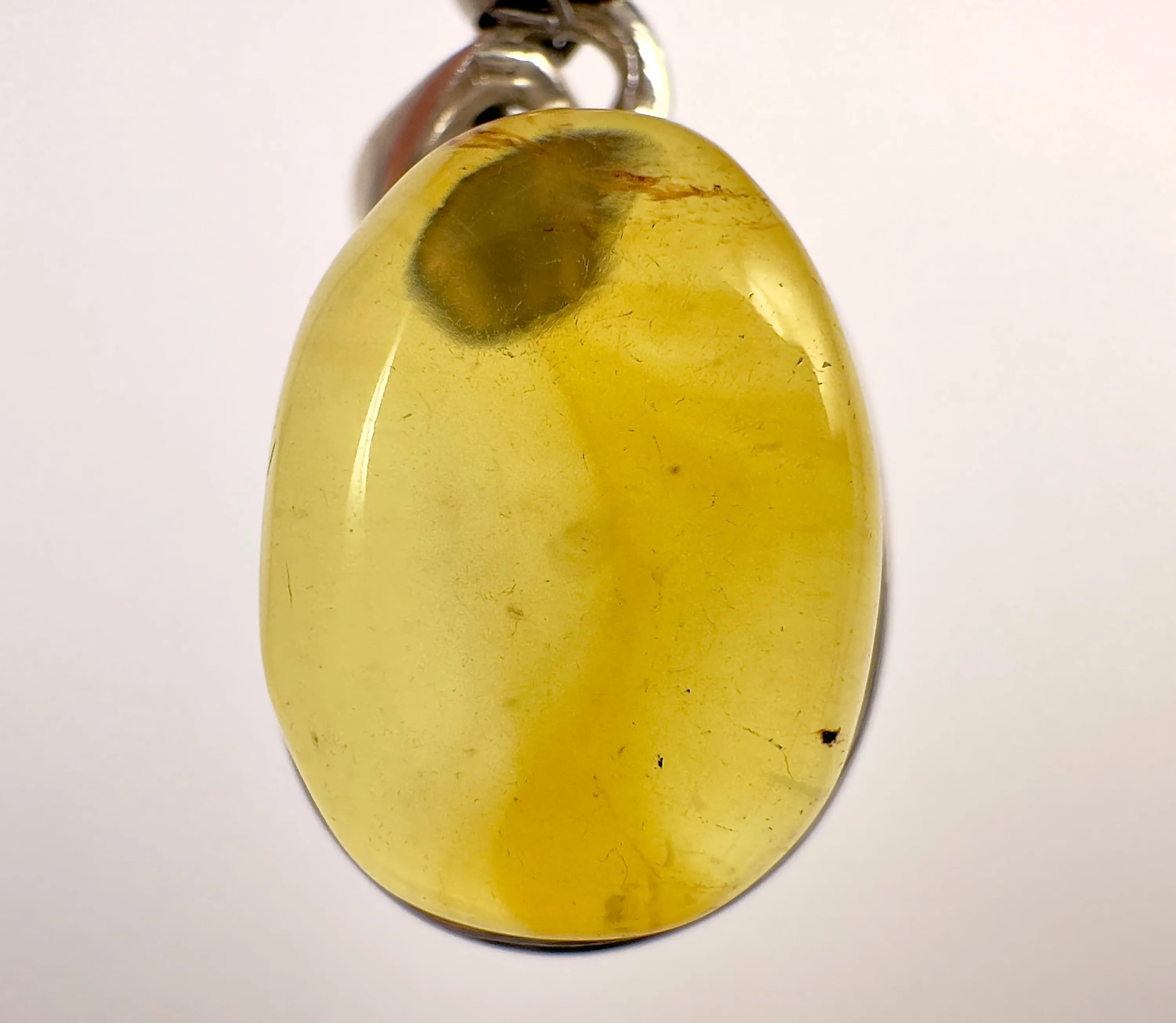 AMBER Crystal Pendant - Sterling Silver - Pendant Necklace, Fine Jewelry, Healing Crystals and Stones 53437