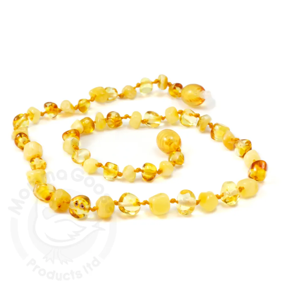 Amber Goose Amber Necklace - Baroque Lemon & Milky