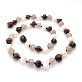 Amber Goose Gemstone & Amber Necklace - Empress