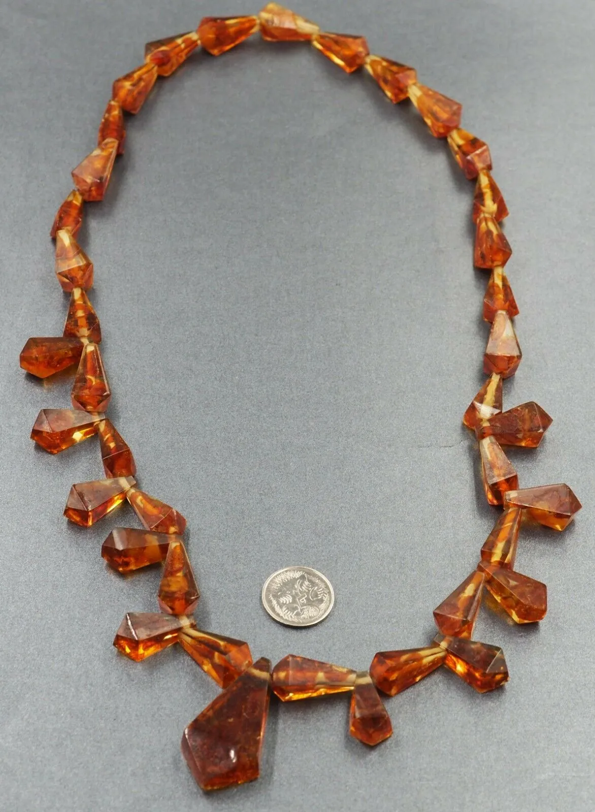 Amber in Resin Statement Necklace
