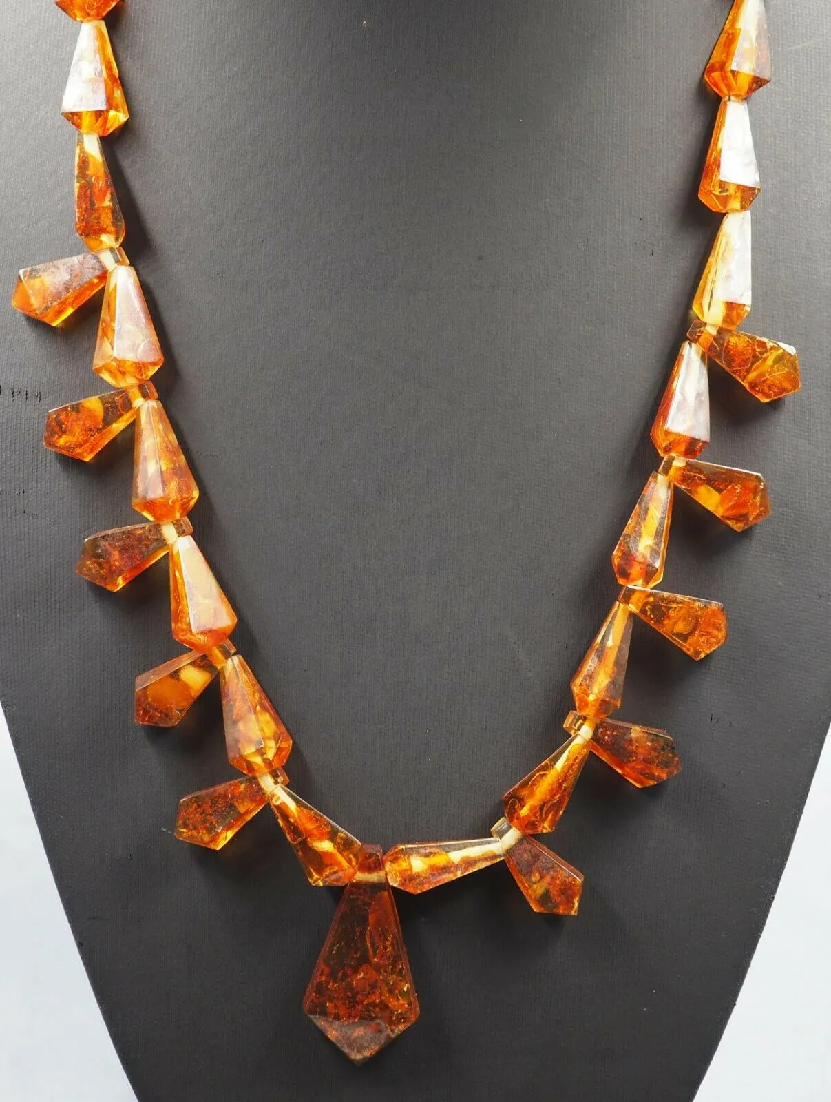 Amber in Resin Statement Necklace