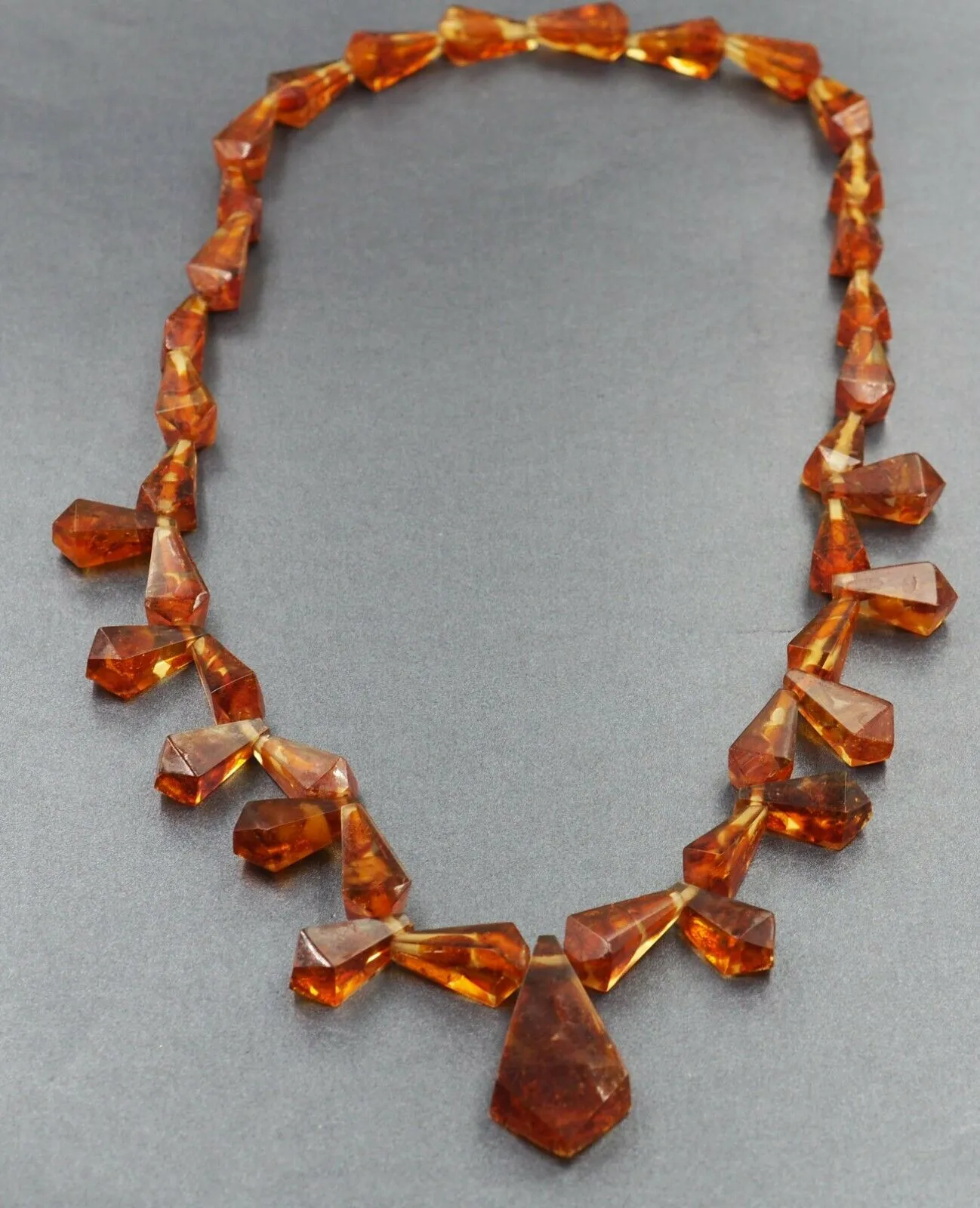 Amber in Resin Statement Necklace