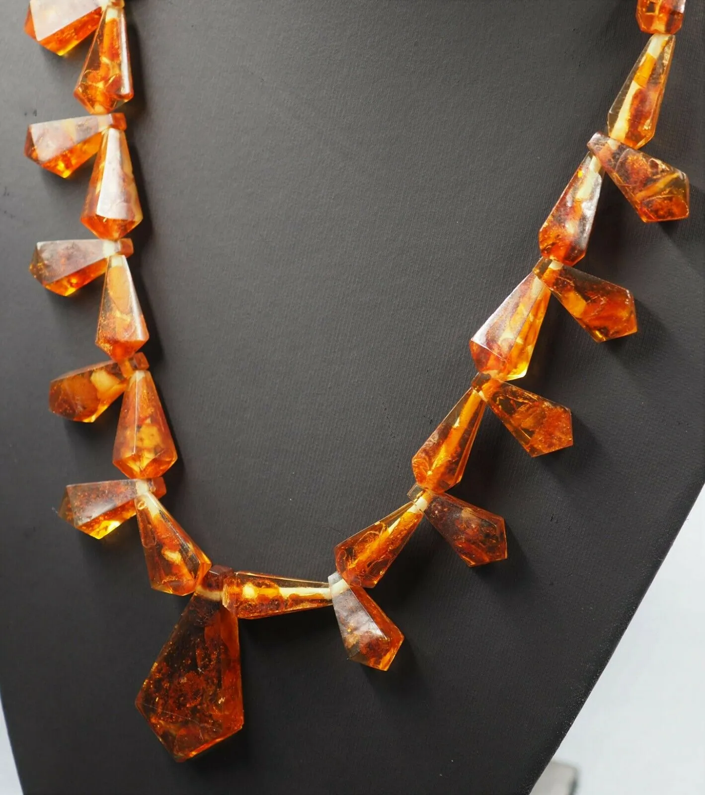 Amber in Resin Statement Necklace