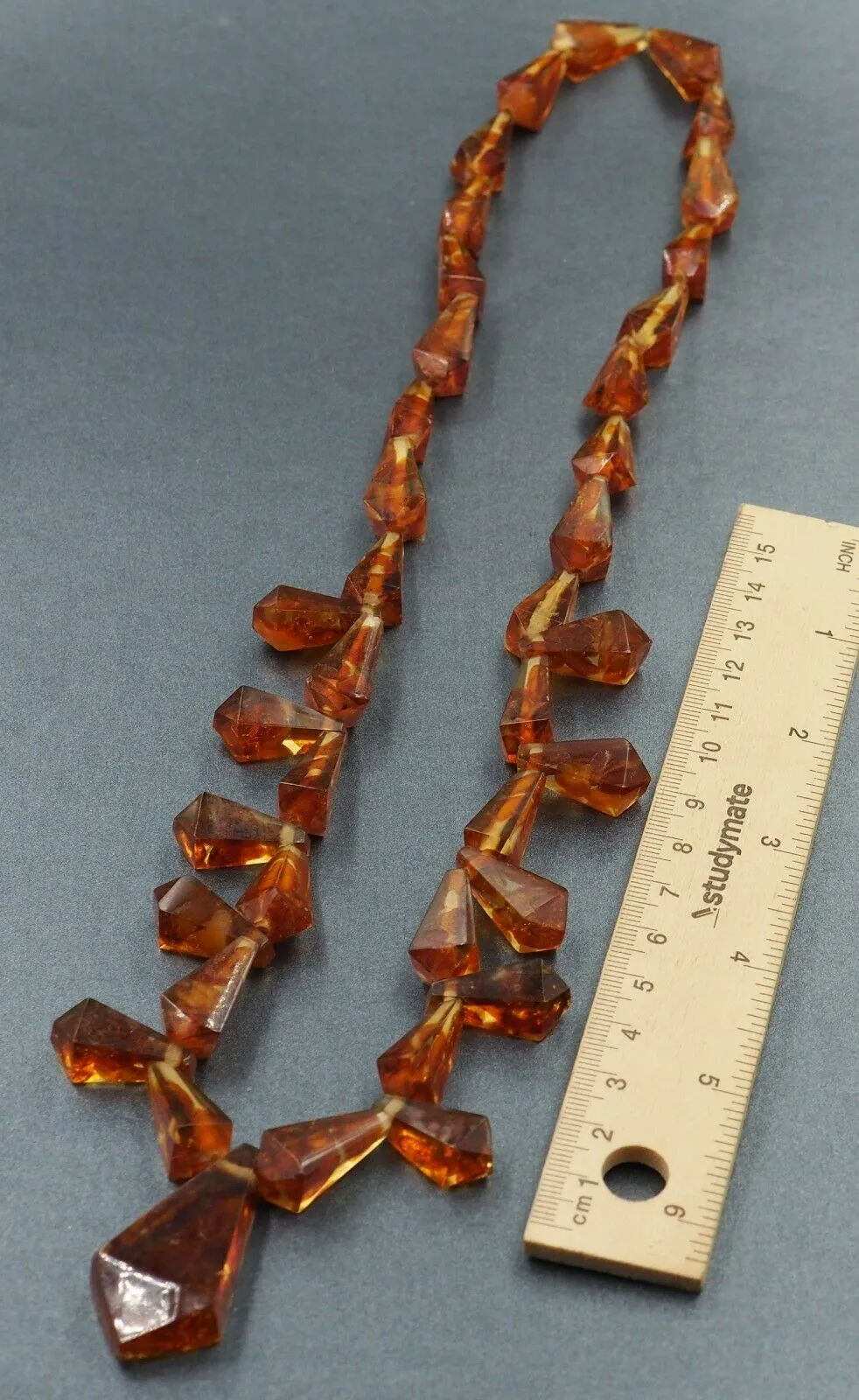 Amber in Resin Statement Necklace