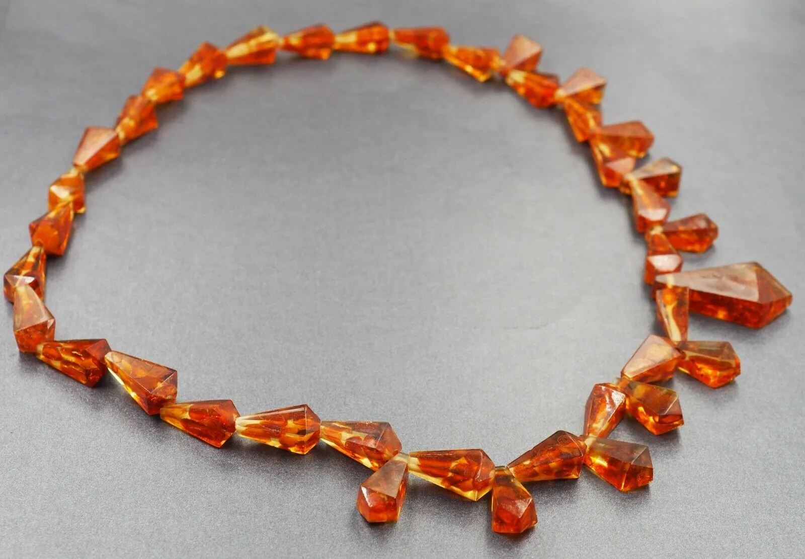Amber in Resin Statement Necklace