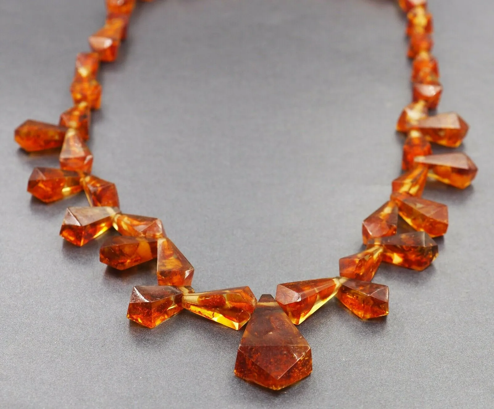 Amber in Resin Statement Necklace