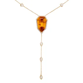 Amber Lariat Necklace | 5.7GMS 8.9CTW