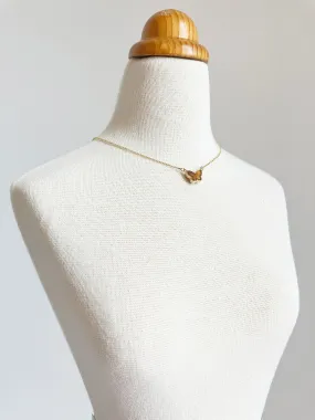 Amber Mini Butterfly Adjustable Necklace