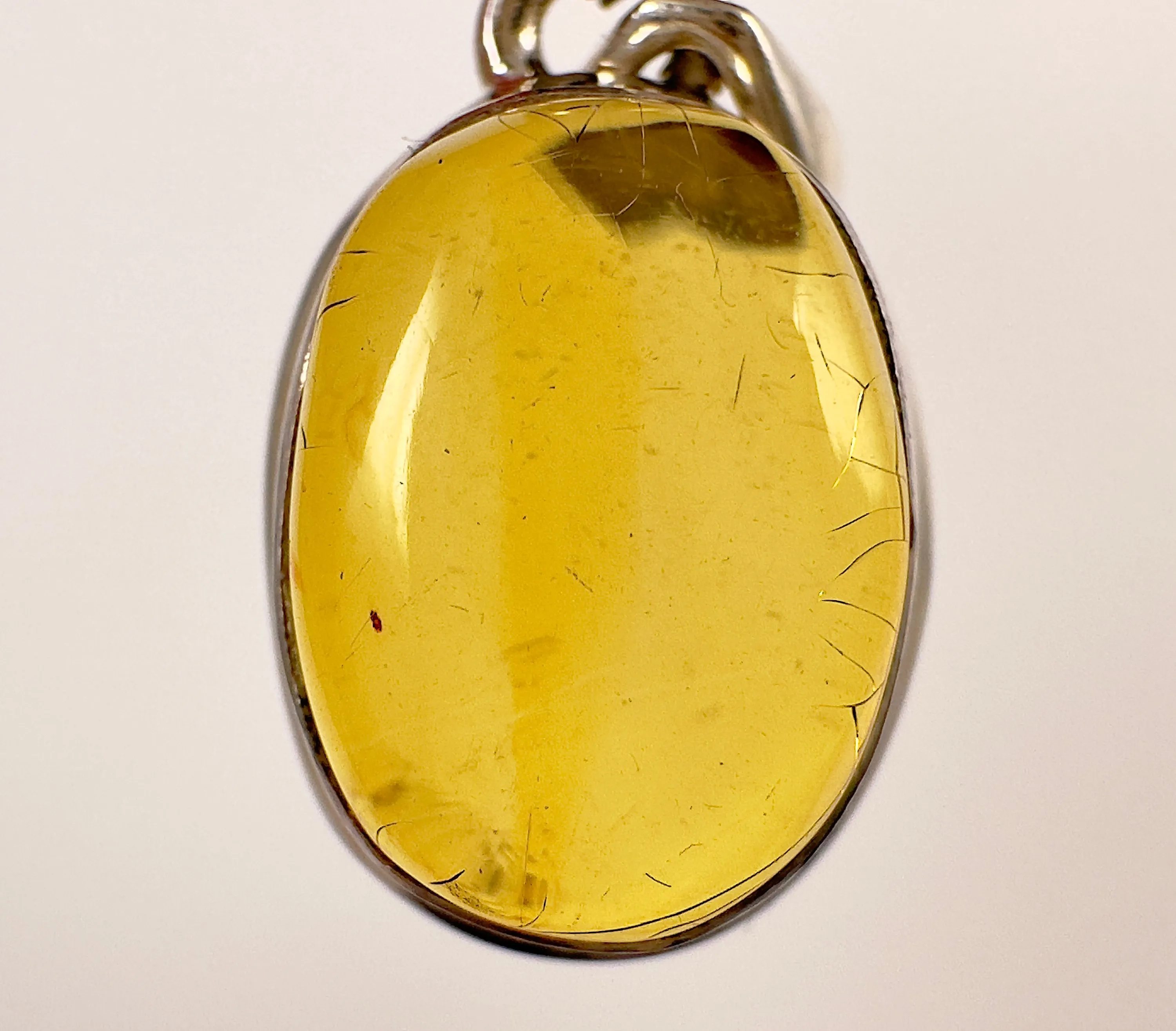 AMBER Pendant - AAA, Sterling Silver - Crystal Pendant, Fine Jewelry, Healing Crystals and Stones, 53421