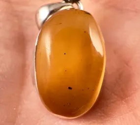 AMBER Pendant - AAA, Sterling Silver - Crystal Pendant, Fine Jewelry, Healing Crystals and Stones, 53430