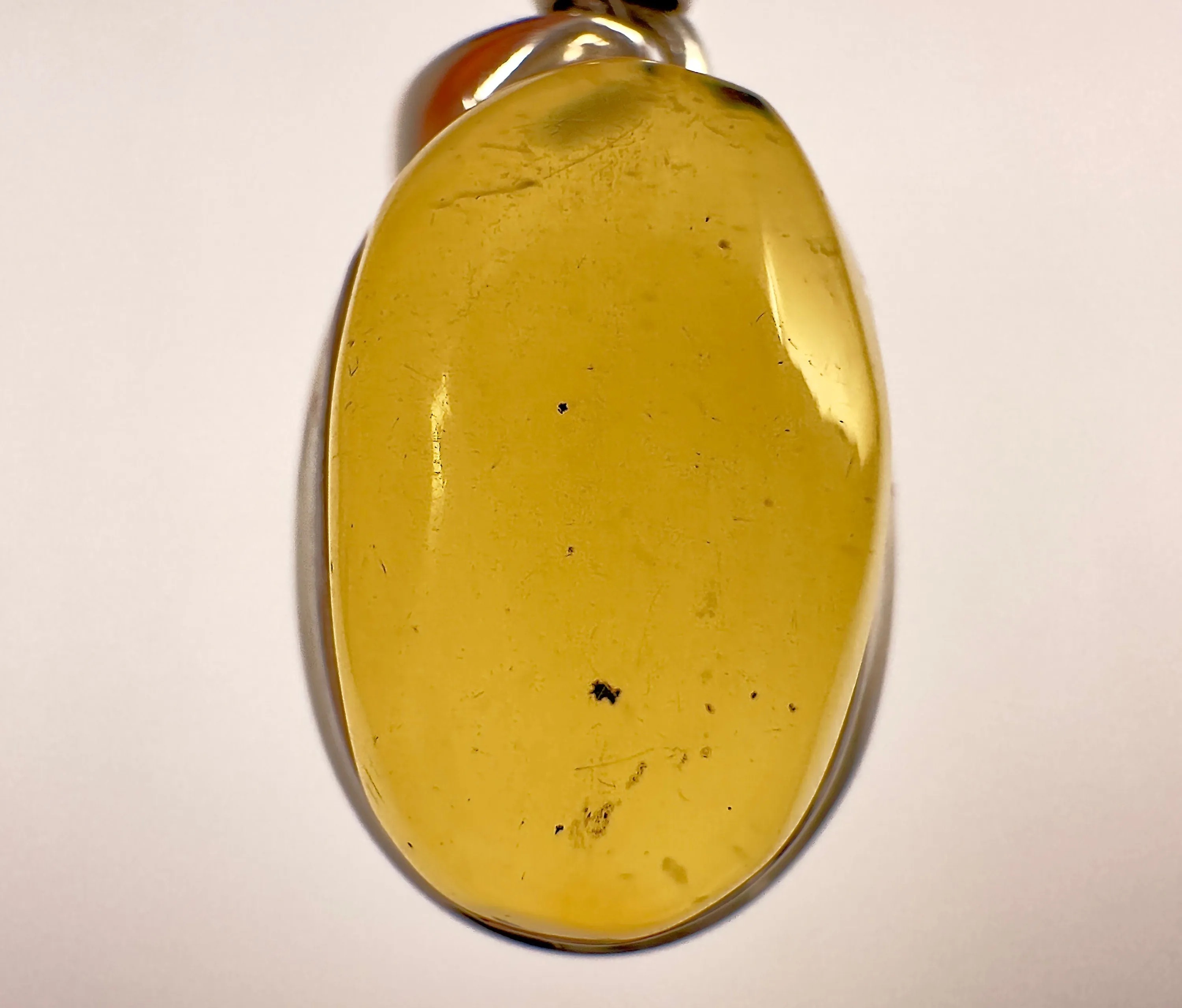 AMBER Pendant - AAA, Sterling Silver - Crystal Pendant, Fine Jewelry, Healing Crystals and Stones, 53430