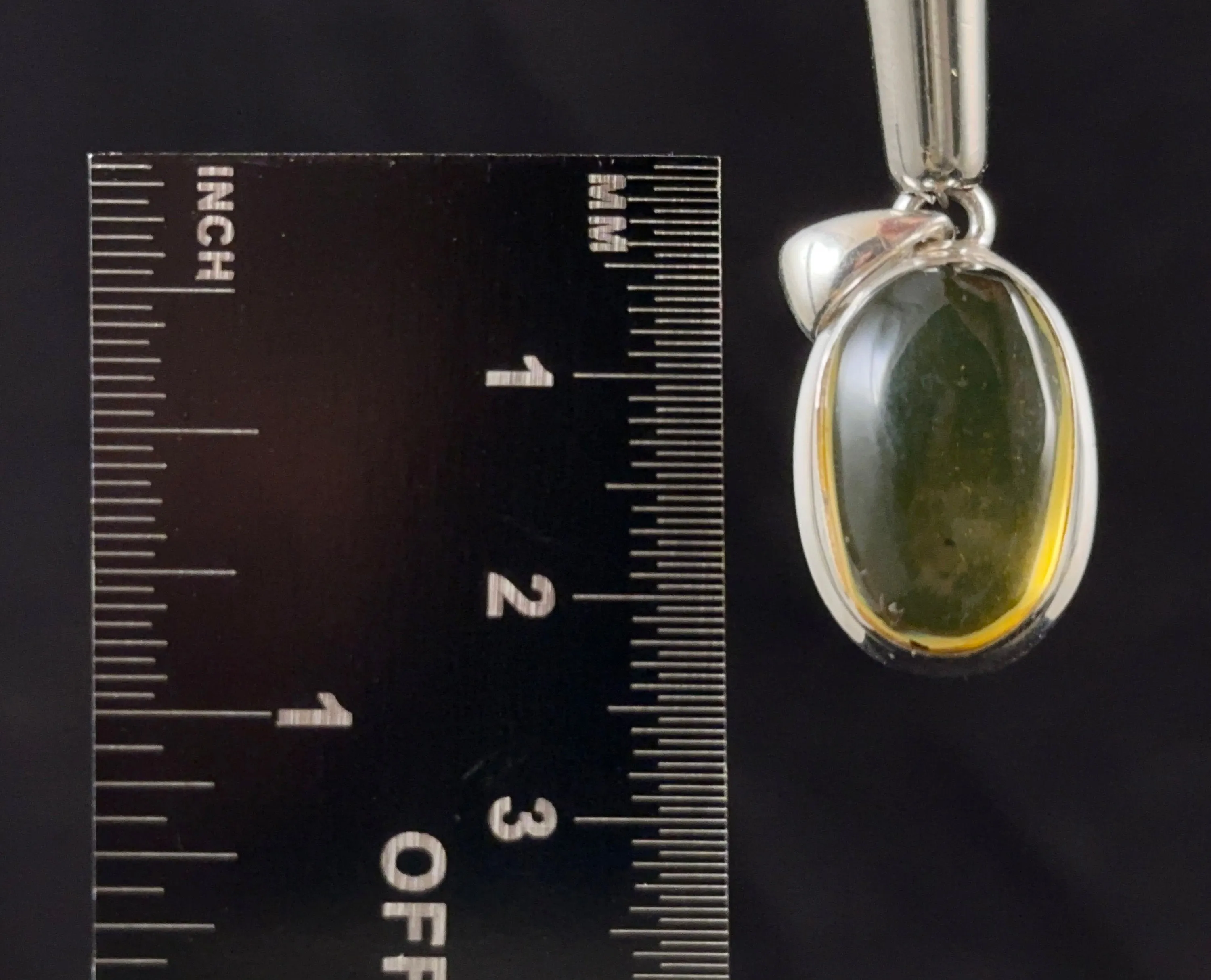 AMBER Pendant - AAA, Sterling Silver - Crystal Pendant, Fine Jewelry, Healing Crystals and Stones, 53430