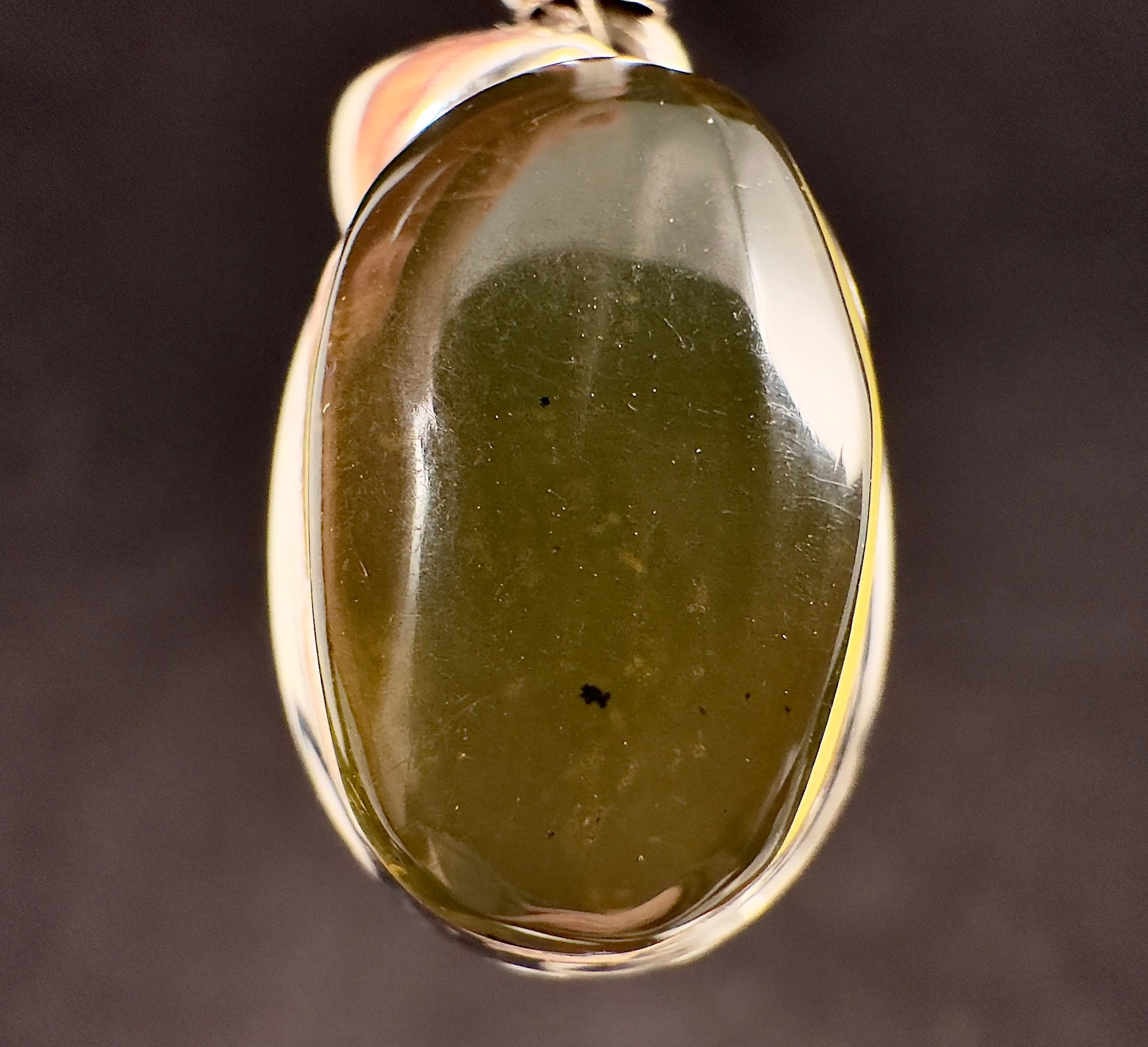 AMBER Pendant - AAA, Sterling Silver - Crystal Pendant, Fine Jewelry, Healing Crystals and Stones, 53430